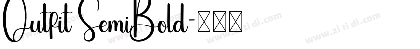 Outfit SemiBold字体转换